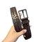 Abrasión anti trenzada de cuero negra para hombre Tearproof de la correa ISO9001 de Brown