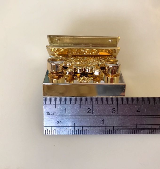 Hardware L8cm a prueba de polvo 5 del monedero de la cerradura de la torsión del bolso del metal del ornamento