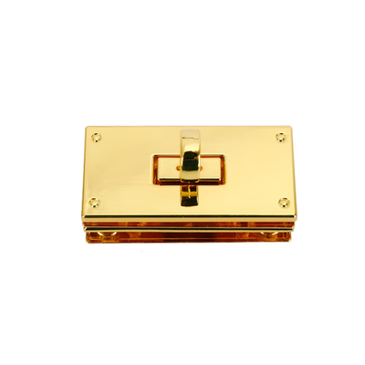 Accesorios de la cerradura del bolso del oro del hardware de la cerradura del bolso de la forma del rectángulo