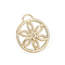 Hardware pendiente circular de la decoración del bolso de la geometría de la flor DIY del oro ligero