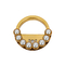 Oro Ring Shape Metal Handbag Lock con hardware del monedero de la perla