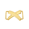 Cerradura brillante del bolso de la forma de la cruz del metal del oro para la decoración del monedero