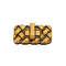 Bolso de mano tejido rectangular Cerradura de giro de metal Cerradura de bolso de mano dorado