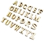 La letra del metal del monedero de Tearproof marca el oro con etiqueta Eco amistoso