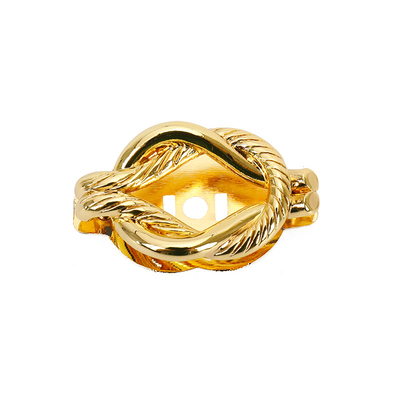 Hardware de bloqueo de bolso de 4 cm con decoración de bobinado de doble cara Color dorado